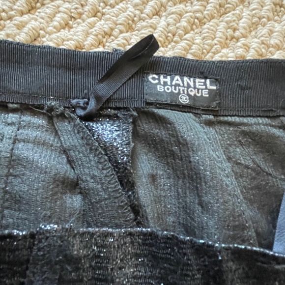 Chanel Boutique Women's High Rise Wide Leg Vintage Dress Pants Iridescent 24 XS - Picture 4 of 7